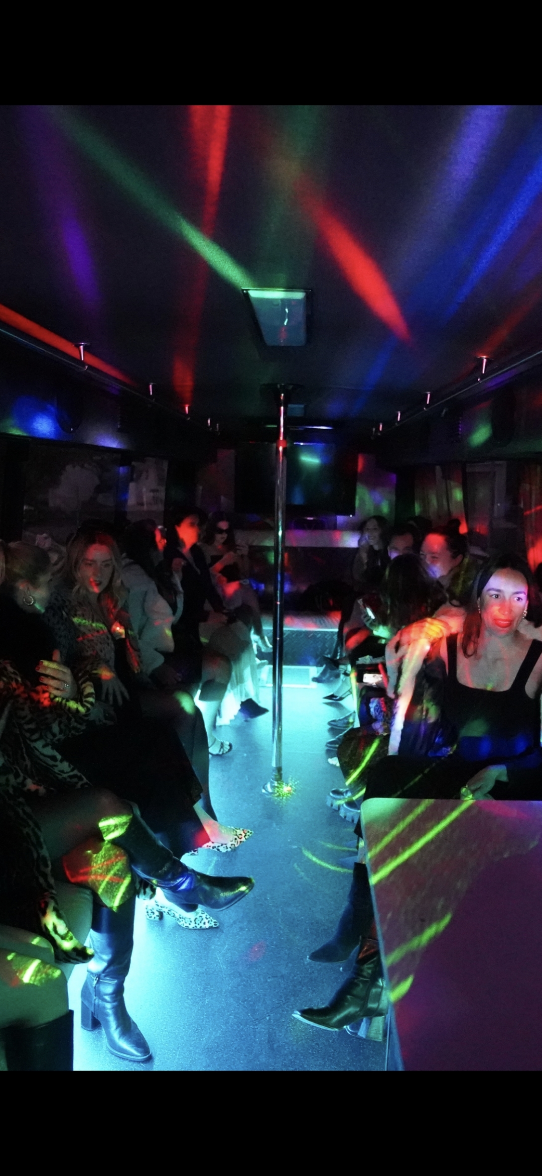 NSW Party and Rescue Fire Bus nightclub interior lighting
