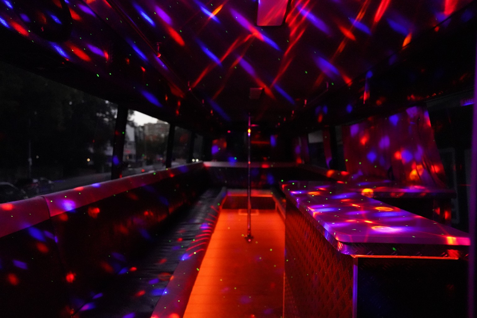 Night party lights interior